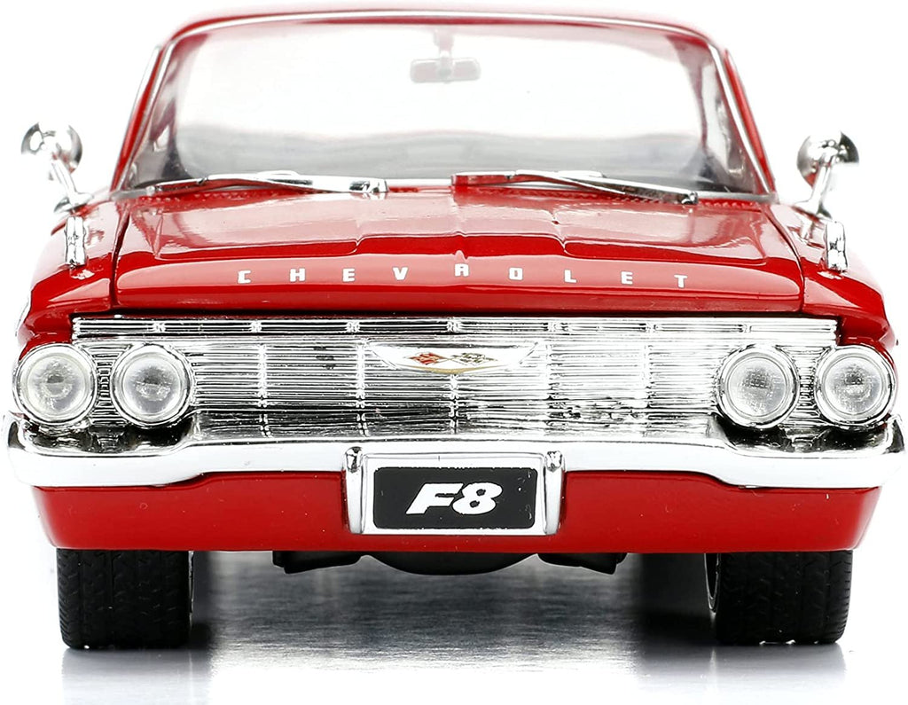 Jada Toys Fast & Furious 8 1:24 Diecast - Dom's Chevy Impala Vehicle , Red