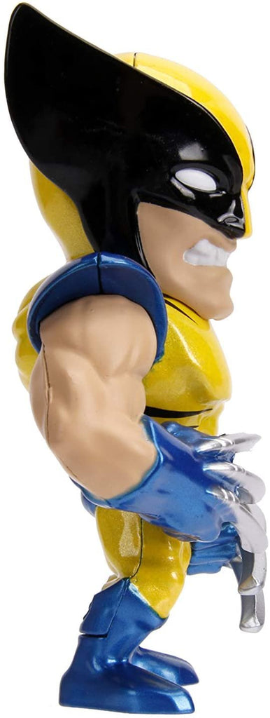 Jada Toys Metalfigs X-Men Wolverine 4" Die-Cast Collectible Figure, 100% Diecast Metal, Metallic Yellow
