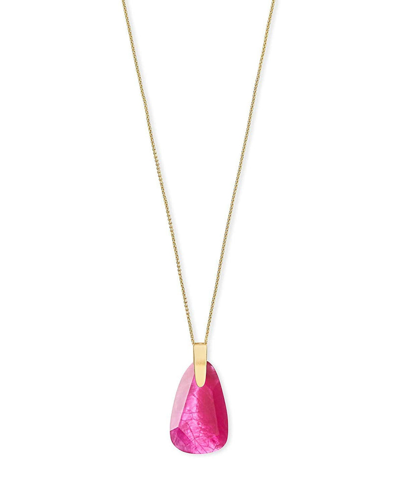 Kendra Scott Maeve Long Pendant Necklace in Azalea Illusion in Gold