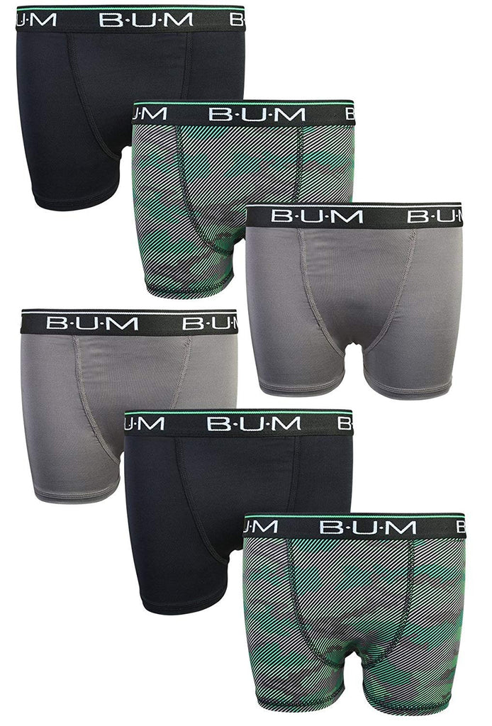 B.U.M. Equipment Boysâ€™ Performance Dri-Fit Compression Boxer Briefs (6 Pack)