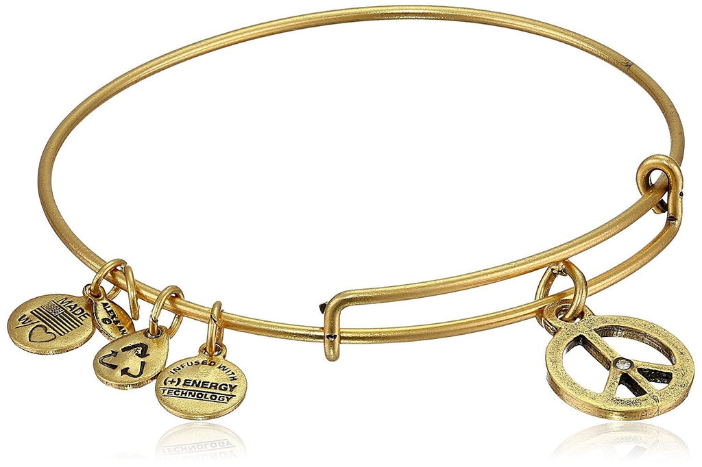 Alex and Ani Bangle Bar "World Peace" Rafaelian Expandable Bracelet, 7.75"