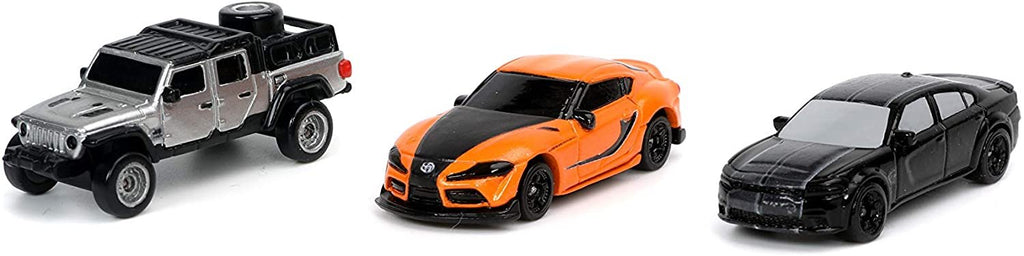Fast & Furious F9 1.65" Nano 3-Pack Wave 3 Die-cast Cars, Toys for Kids and Adults