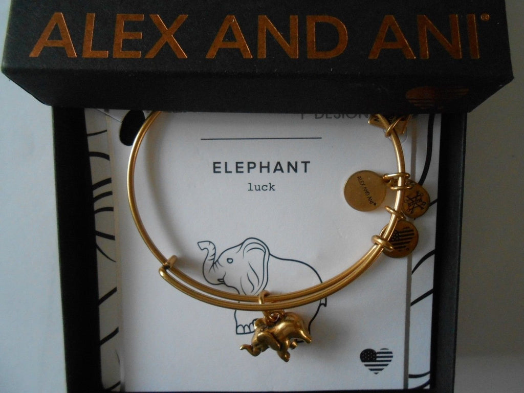 Alex and ELEPHANT II Bangle Bracelet Rafaelian Gold New Tag Box Card 2017