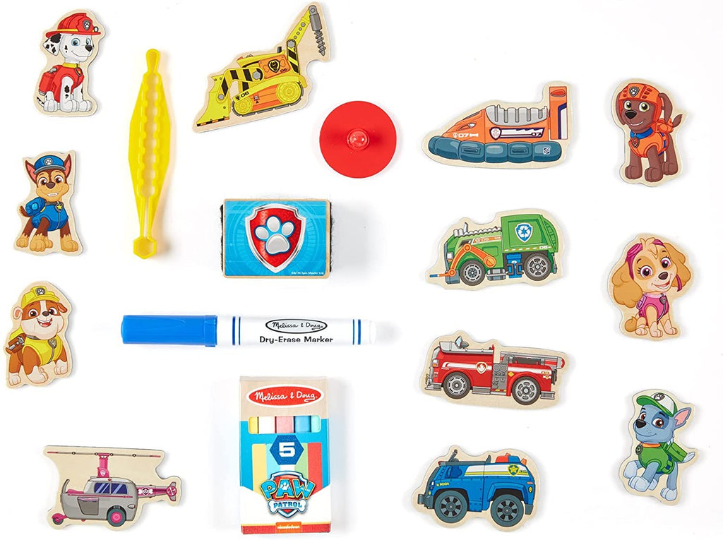 Melissa & Doug PAW Patrol Wooden Double-Sided Tabletop Art Center Easel (33 Pieces)