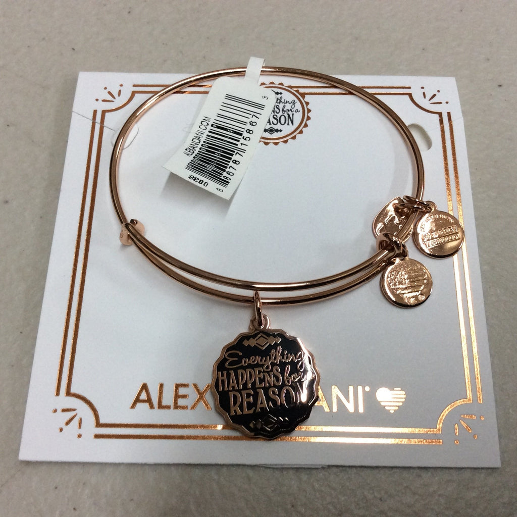 Alex and Ani Women's Words are Powerful Everything Happens for A Reason Bangle Bracelet