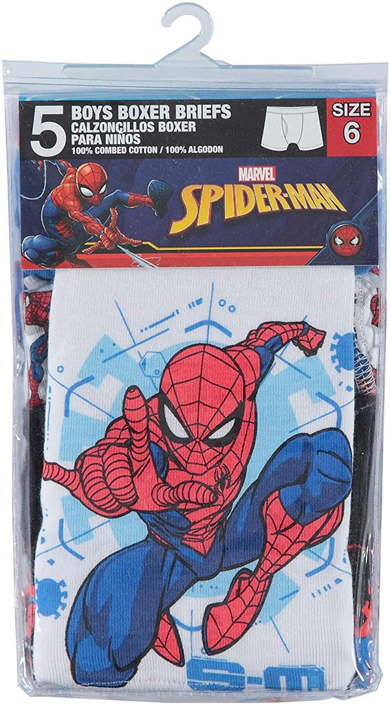 Marvel Boys' Spiderman 5 Pack Boxer Brief