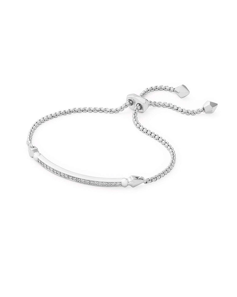Kendra Scott Ott Adjustable Chain Bracelet In Silver
