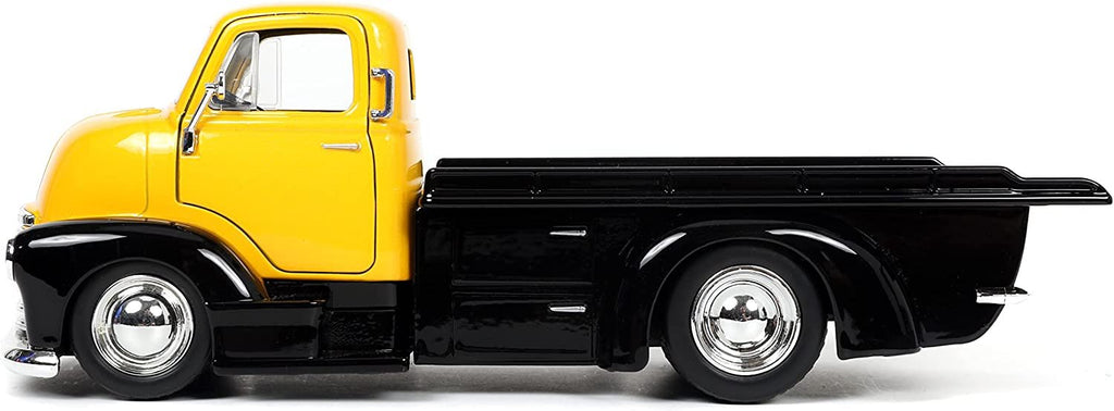 Jada Toys Just Trucks 1952 Chevy COE Flatbed Die-cast Car Yellow/Black, Toys for Kids and Adults (33848)