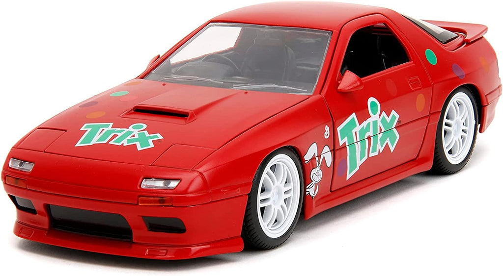 General Mills Trix 1:24 1985 Mazda RX-7 Die-cast Car & 2.75" Trix Rabbit Figure, Toys for Kids and Adults