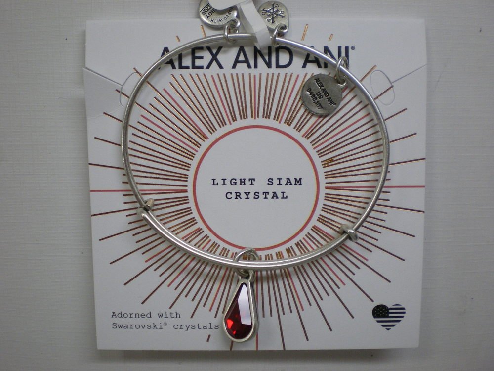 Alex and Ani Womens Swarovski Teardrop Color Code Bangle September/Rafaelian Gold/Sapphire