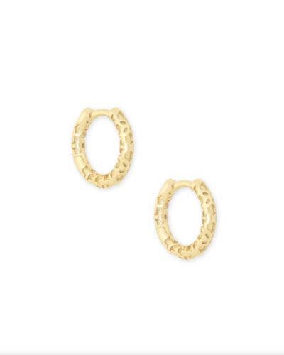 Kendra Scott Maggie Filigree Huggie Earrings in Gold