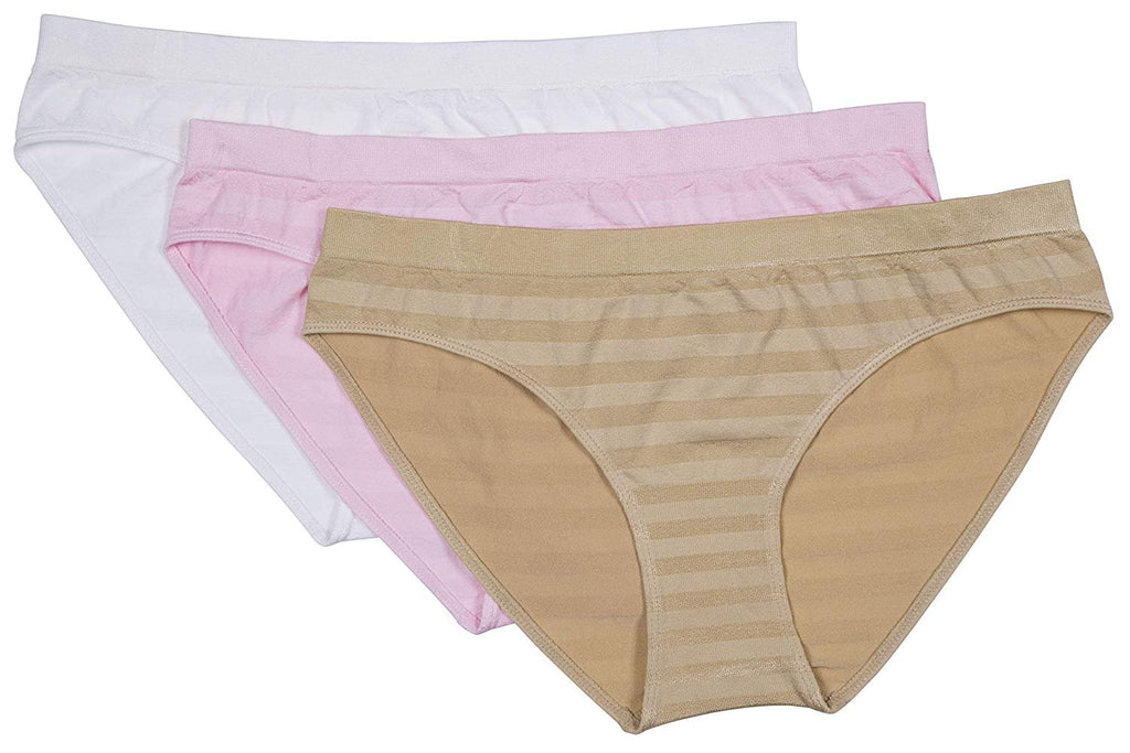 Donna Loren Women's Striped Bikini Panties, 3-Piece Set