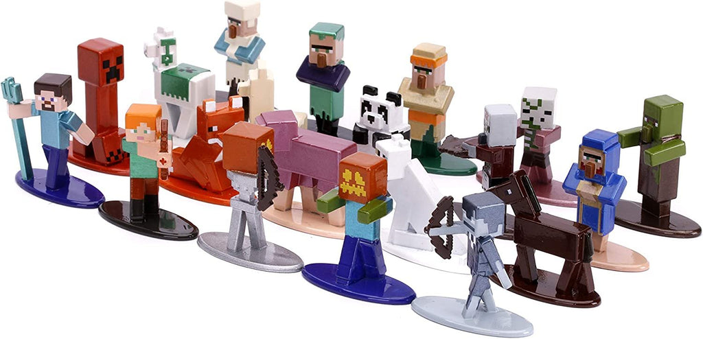 Jada Toys Nano METALFIGS Minecraft 20-Pack Wave 3, 1.65" Die-Cast Collectible Figures 31431 , Brown