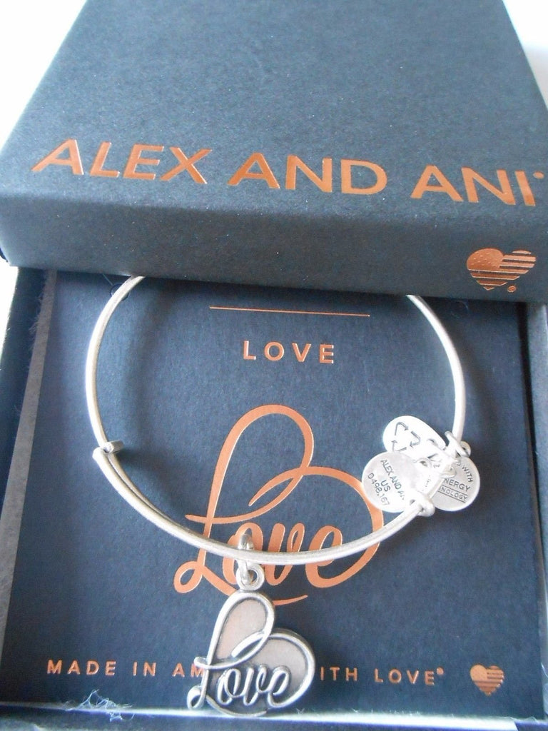 Alex and Ani Womens Path of Symbols - Love IV Charm Bangle