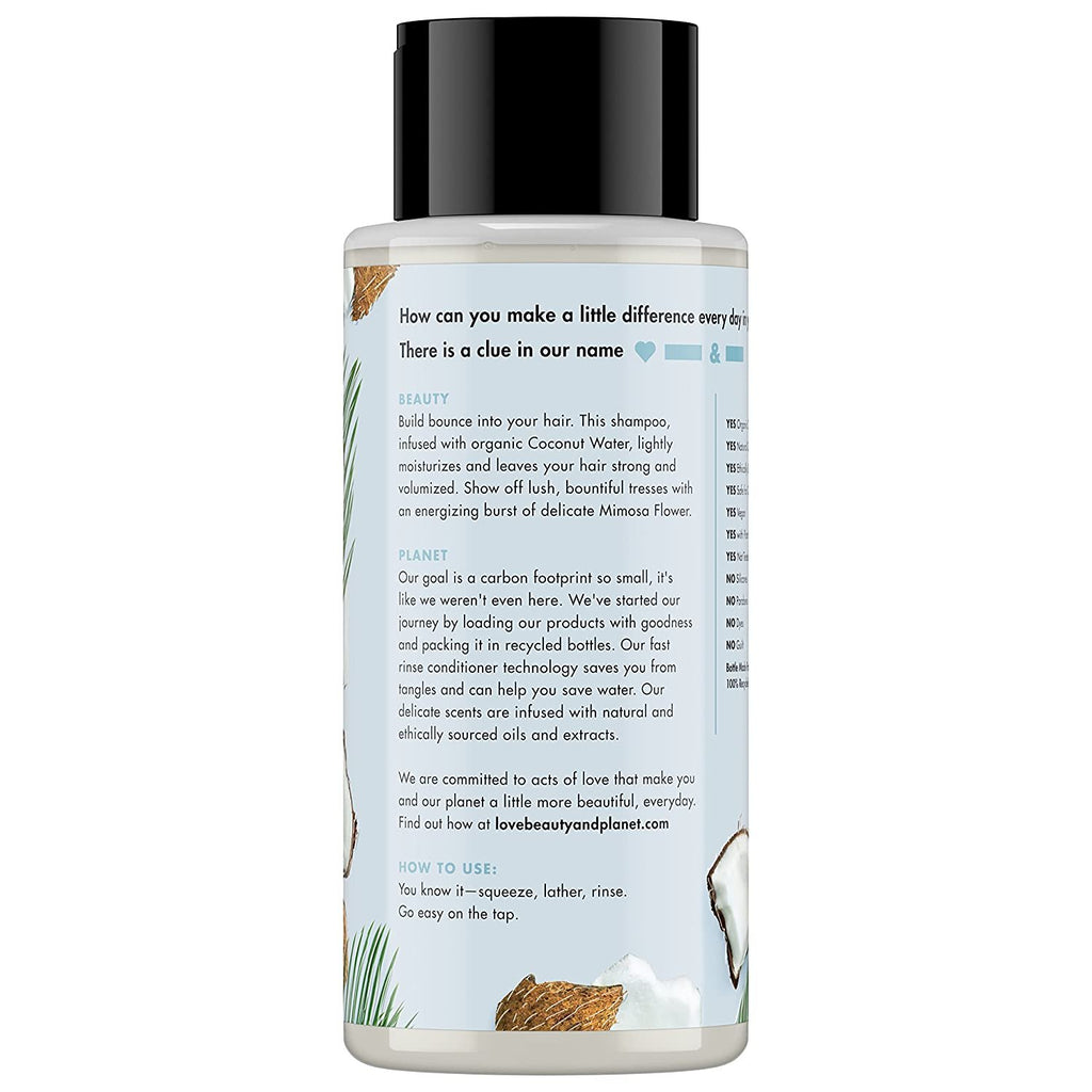 Love Beauty And Planet Shampoo and Conditioner for Damaged Hair Coconut Oil and Ylang Ylang 13.5 oz, 2 count