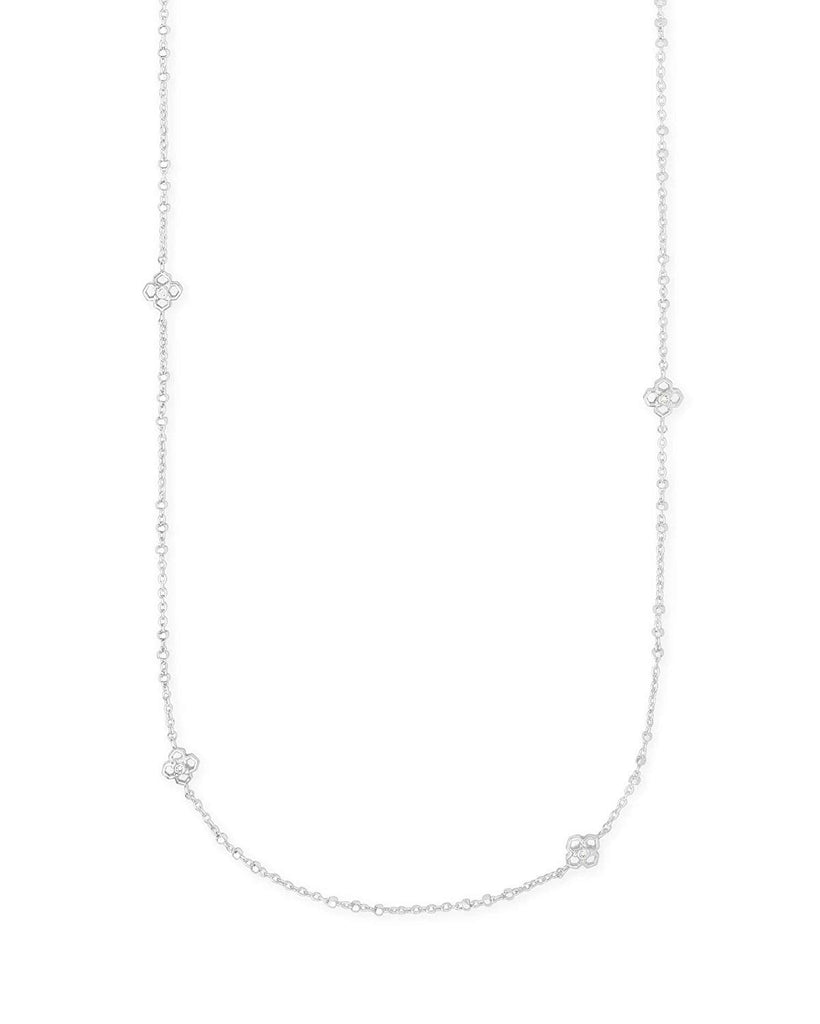 Kendra Scott Rue Long Strand Necklace in Silver