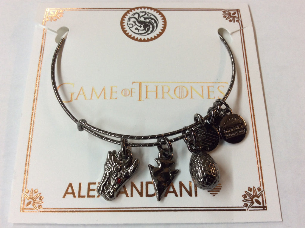 Alex and Ani GAME OF THRONES Daenerys Targaryen Charm Bangle Bracelet - Midnight Silver Finish