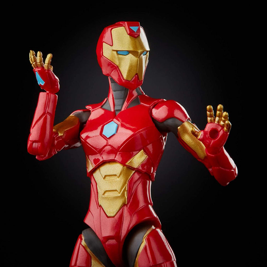 Hasbro Marvel Legends Series 6-inch Ironheart Action Figure Toy, Premium Design and Articulation, Includes 5 Accessories and 1 Build-A-Figure Part, Red,gold