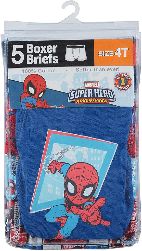 Marvel Boys' Spiderman 5 Pack Boxer Brief