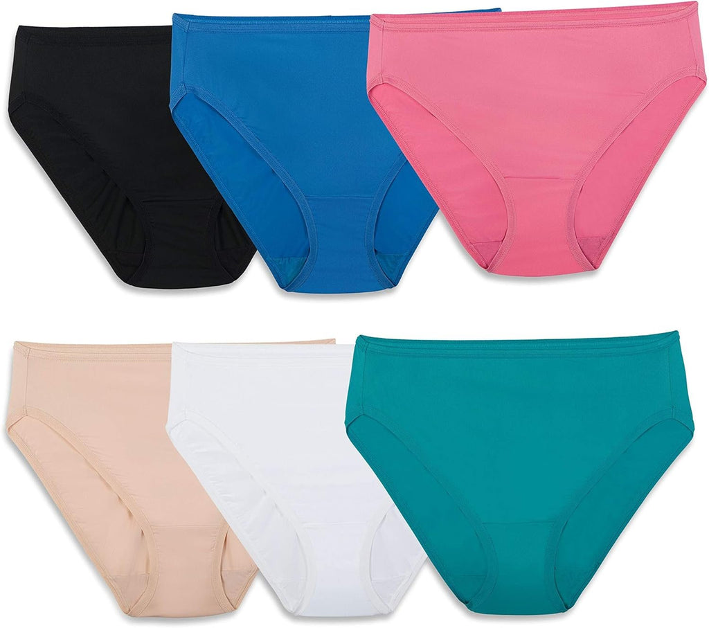 Fruit of the Loom Women's Lightweight Microfiber Underwear, Smooth Under Clothes, Available in Plus Size