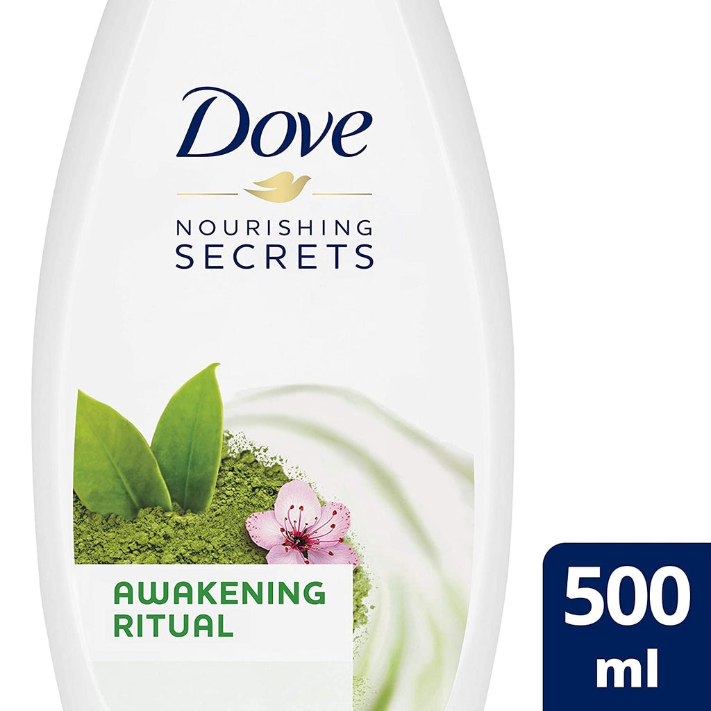 Dove Nourishing Secrets Awakening Body Wash with Matcha Green Tea & Sakura Blossom - 16.9 Fl Oz / 500 mL x 3 Pack
