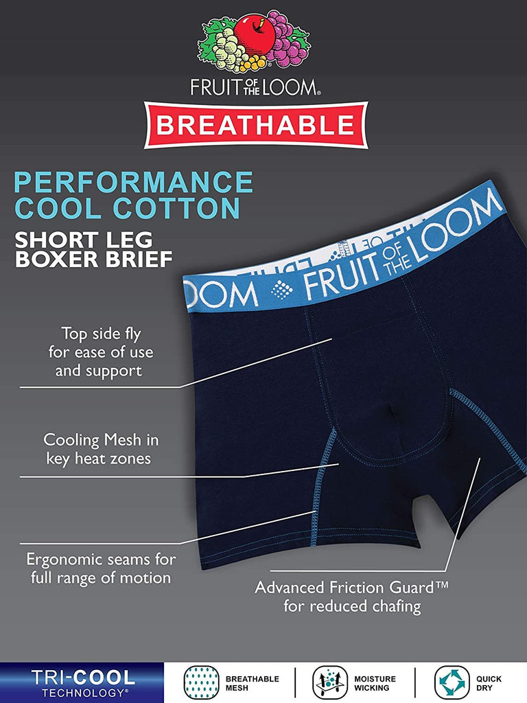 Fruit of the Loom Men's Breathable Boxer Briefs (Regular & Big Man)