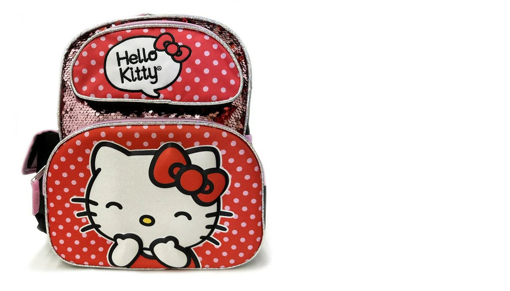 Hello Kitty 3D Moldled Magic Sequins 12" Meddium Toddler Backpack