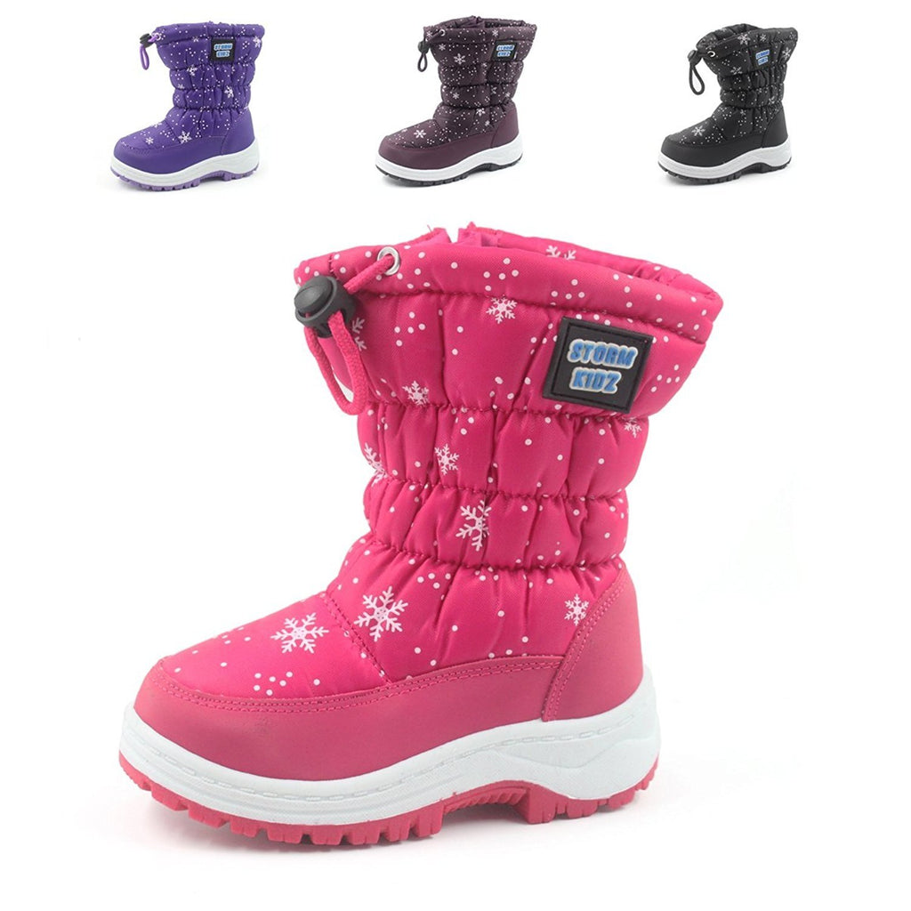 Storm Kidz Girls Cold Weather Snow Boot Puffy (Toddler/Little Kid/Big Kid) Many Colors