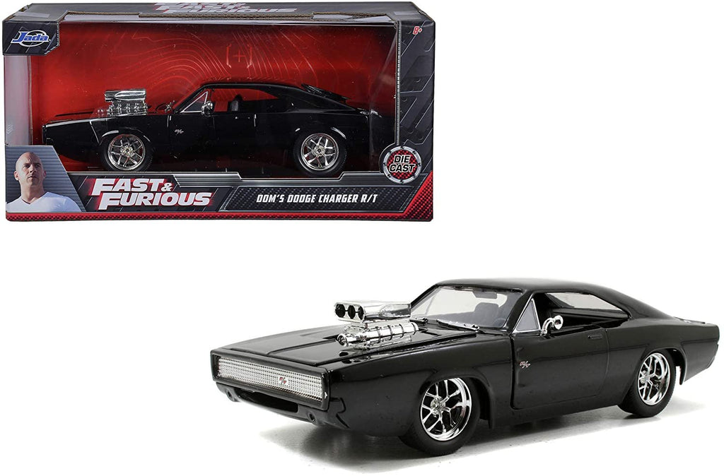 Jada Toys Fast & Furious 1:24 Dom's 1970 Dodge Charger Die-cast Car, Toys for Kids and Adults, Multi-Colored