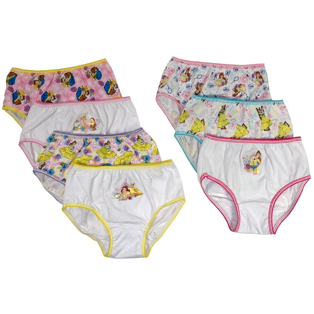 Disney Girls' 7-Pack Beauty and The Beast Bikini Brief Underwear