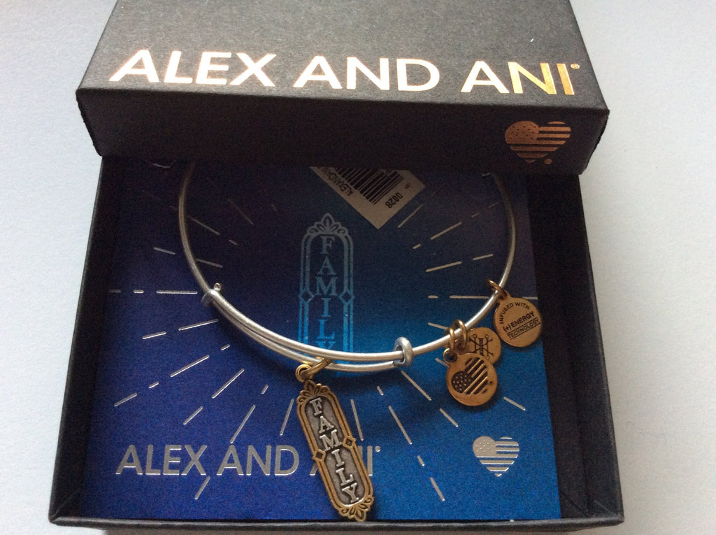 Alex and Ani Womens Family Bangle - Two-Tone