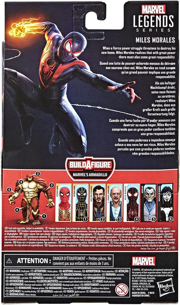 Spider-Man Marvel Legends Series Gamerverse Miles Morales 6-inch Collectible Action Figure Toy and 7 Accessories and 1 Build-A-Figure Part(s)