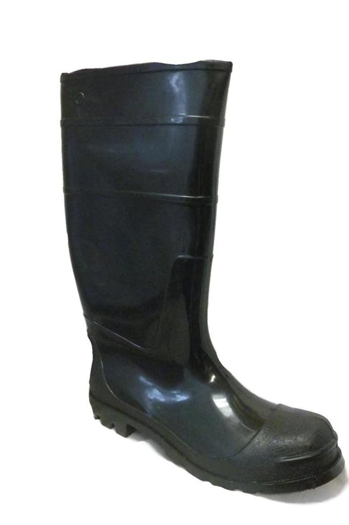 Ska Doo Mens Black Weatherproof Rubber Blazer Rain Boots