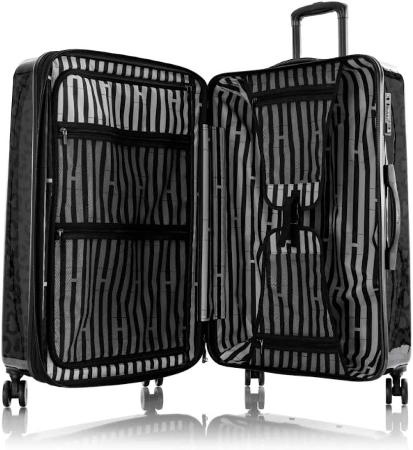 Heys America Black Leopard 30-Inch Hardside Spinner Luggage (Black Leopard)