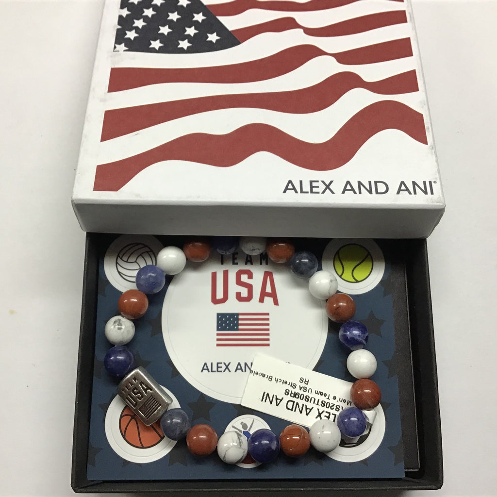 Alex and Ani Men's Team USA Stretch Bracelet, RS