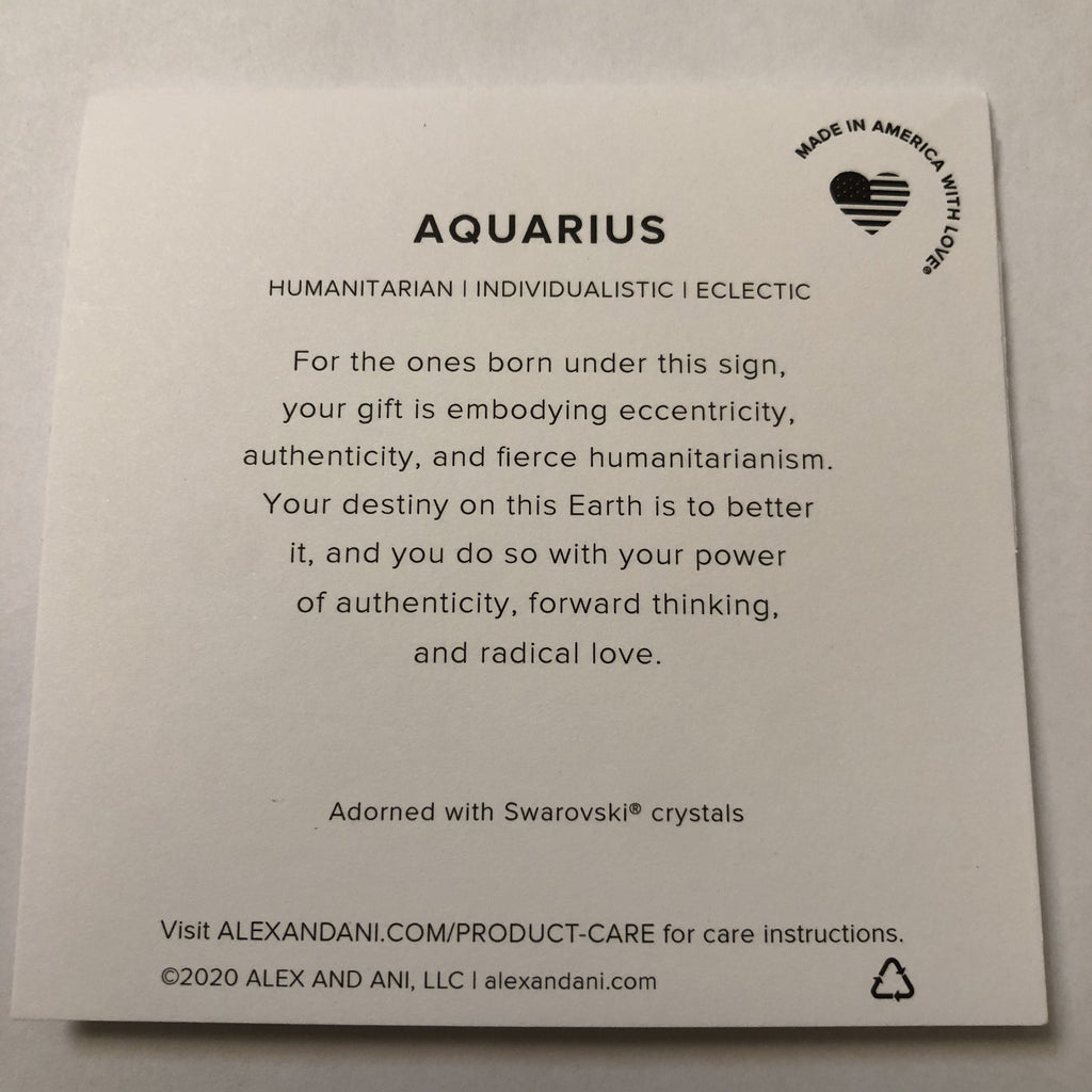 Alex and Ani Color Infusion, Aquarius EWB, SS