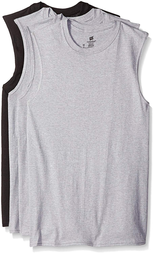 Hanes Men's 4-Pack Dyed Muscle