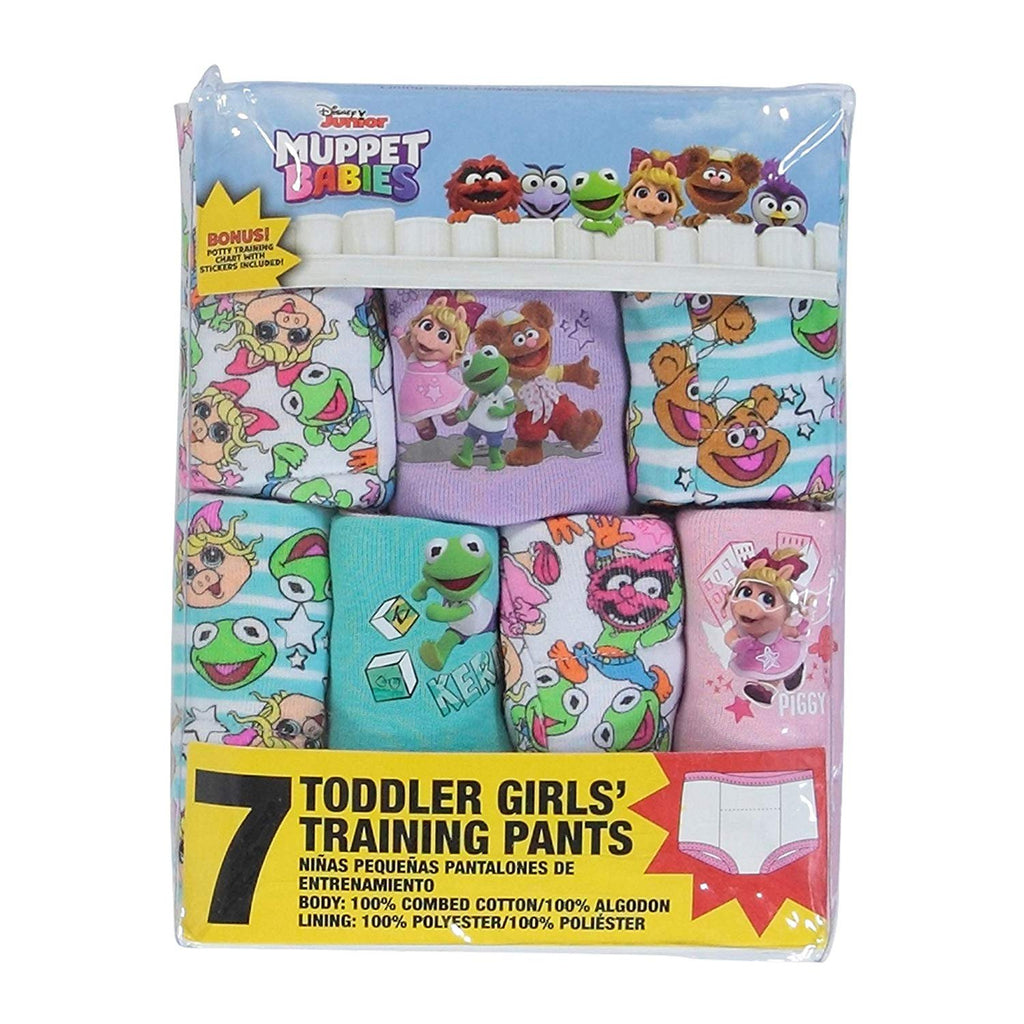 Muppet Babies Girls 7-Pack Training Pants Underwear Toddler Little Kid Infant Baby Piggy Kermit Animal Gonzo