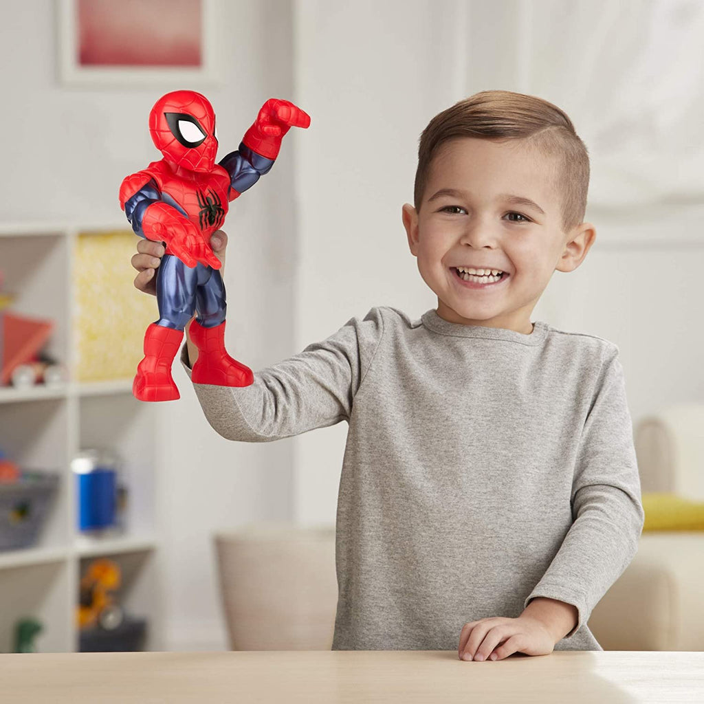 Playskool Heroes Marvel Super Hero Adventures Mega Mighties 25-cm Figure 3 Pack, Thanos, Spider-Man, Hulk Toys for Ages 3 and Up