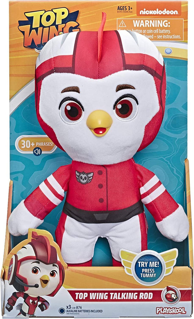 Hasbro Top Wing Talking Rod Plush Doll with 30+ Phrases & Music, Toy for Kids Ages 3 Years Old & Up