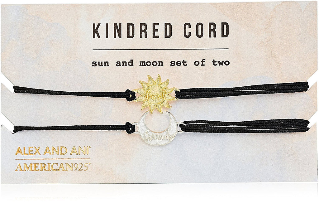 Alex and Ani Womens Sun and Moon Kindred Cord Charm Bracelet