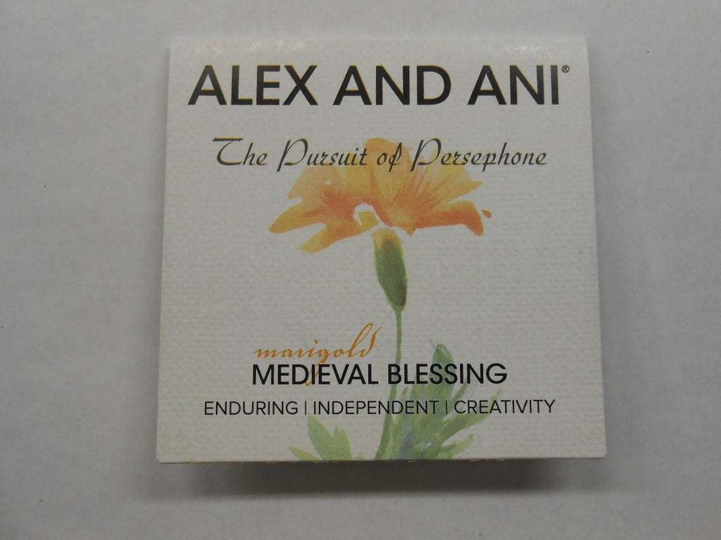 Alex and Ani Medieval Blessing Marigold Expandable Wire Bangle Bracelet