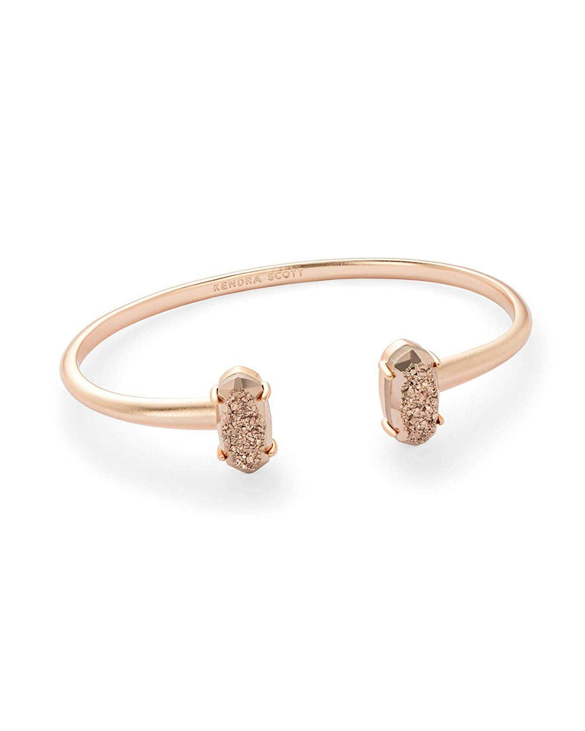 Kendra Scott Edie Cuff Bangle Bracelet in Rose Gold Drusy & Rose Gold