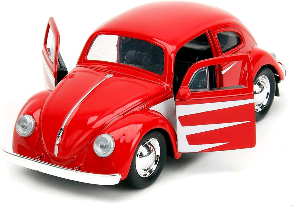 Punch Buggy 1:32 Scale 1959 Volkswagen Beetle Die-cast Car with Mini Gloves Accessory (Red), Toys for Kids and Adults