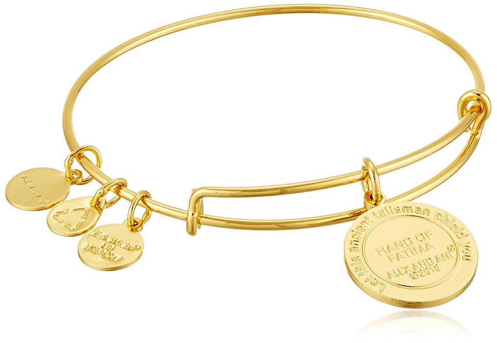 Alex and Ani Art Infusion Hand of Fatima EWB Rafaelian Gold-Tone Bangle Bracelet