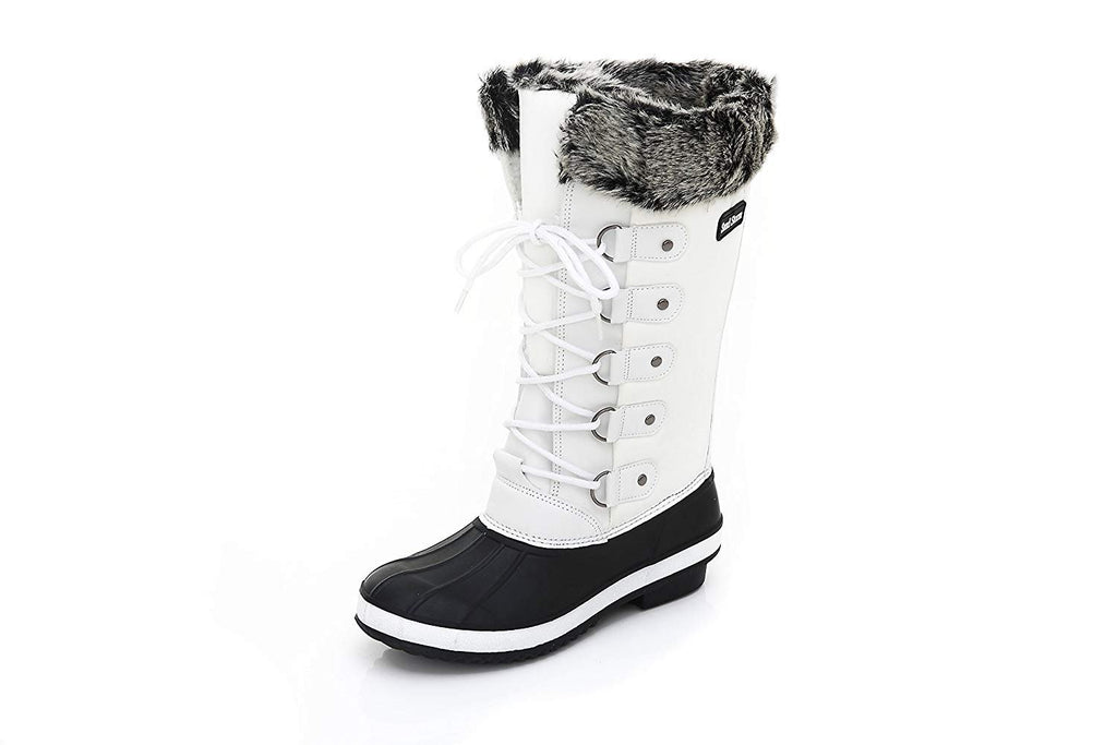 Sand Storm Womens Winter Snow Boots Tall - Insulated Lace-up Closure Comfortable Weatherproof