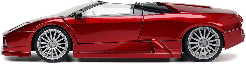 Jada Toys Hyper-Spec 1:24 Lamborghini Murcielago Roadster Die-cast Car Red, Toys for Kids and Adults