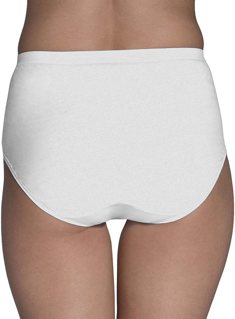 Fruit of the Loom womens Tag Free Cotton Panties (Regular & Plus Size) Briefs, Brief - 9 Pack White, 6 US