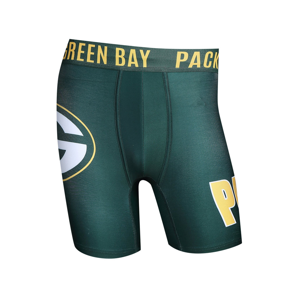 Green Bay Packers Mens Boxer Briefs NFL Performance Active Underwear M-2X
