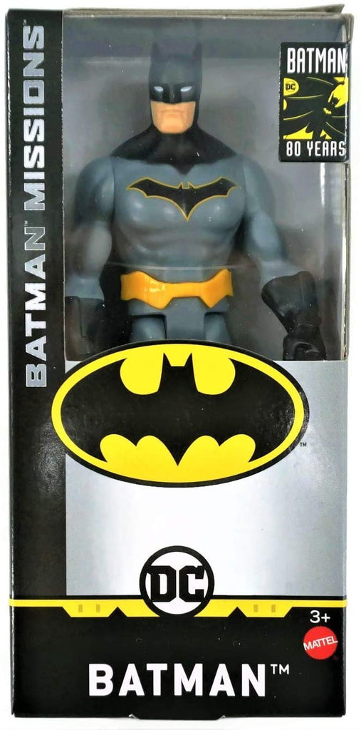 Batman Missions DC 6 Inch Action Figures | 5 Pack Includes The Joker, Grey Suit Batman, Black Suit Batman, Robin and Nightwing | 5 Point Articulation